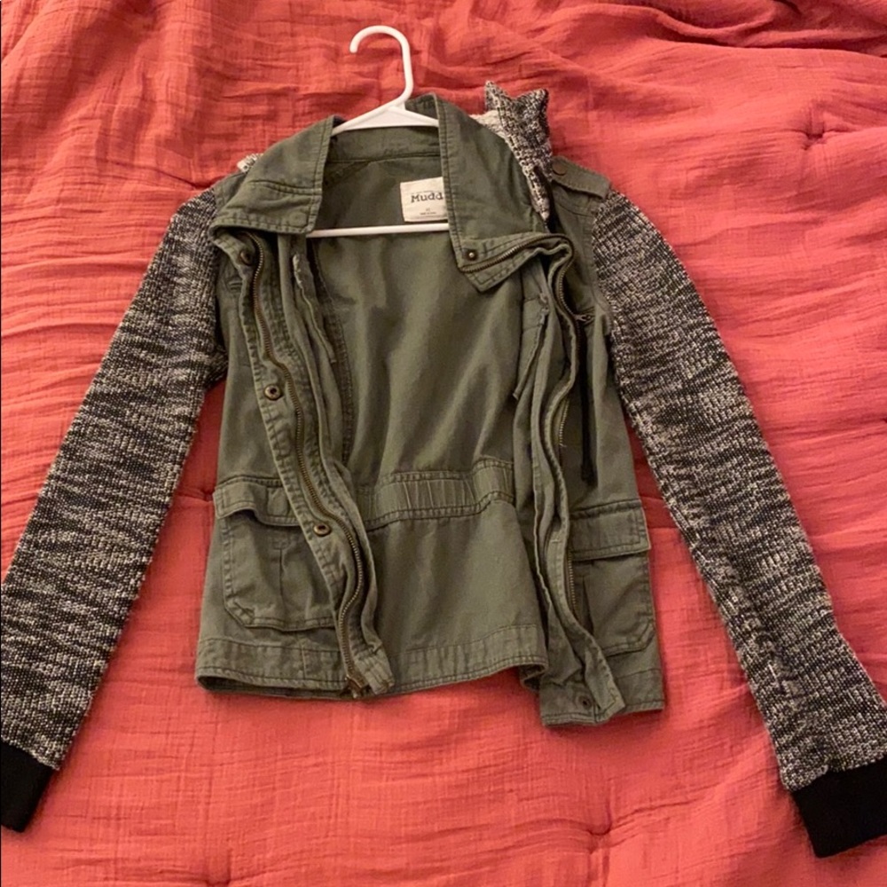Mudd Olive/Heather Grey Army Style Jacket